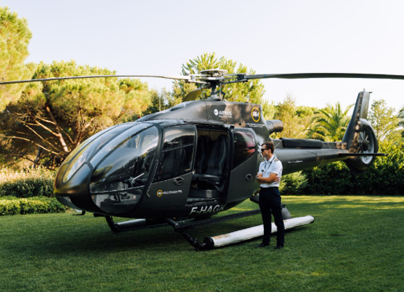 private helicopter 1 million week villa rental