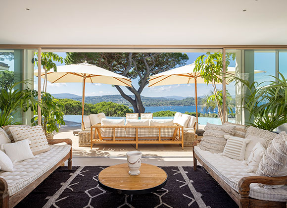 villa for let les parcs de st tropez sea view