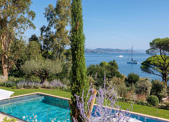 villa for let st tropez centre sea view