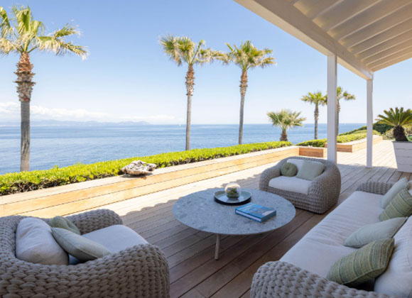 villa for rent les parcs de st tropez sea view waterfront