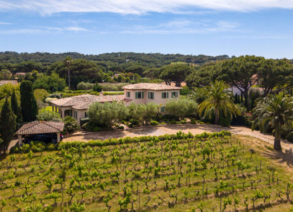 villa for rent les salins st tropez landscape view